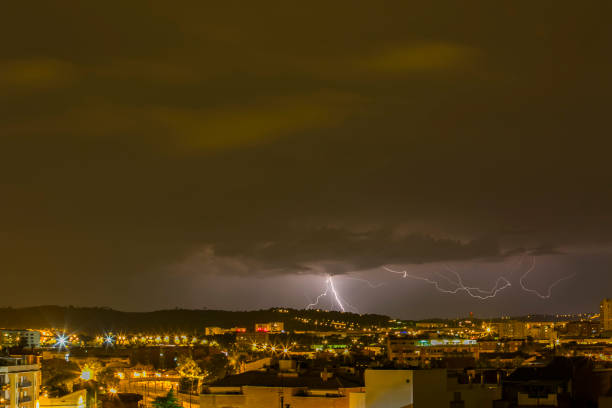 istock Lightning in Sabadell city, Barcelona, Spain 1794655628