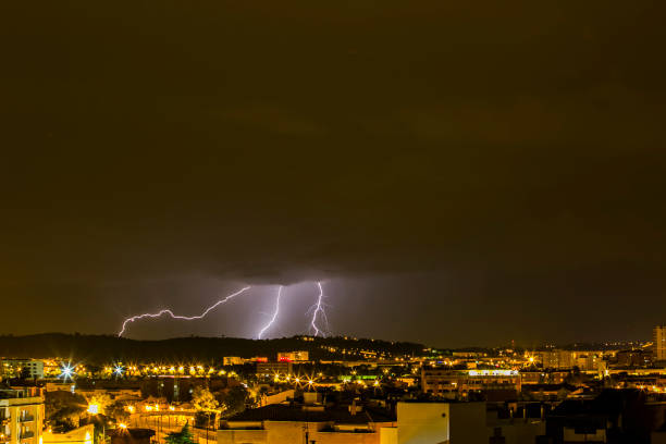 istock Lightning in Sabadell city, Barcelona, Spain 1794656136