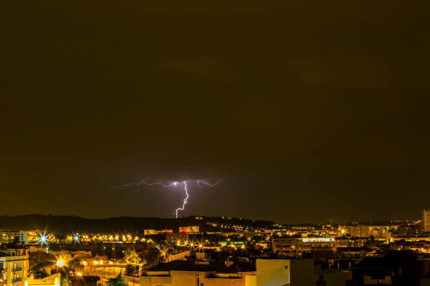 istock Lightning in Sabadell city, Barcelona, Spain 1794656137