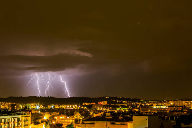 istock Lightning in Sabadell city, Barcelona, Spain 1794656147
