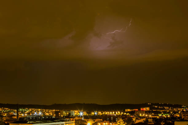 istock Lightning in Sabadell city, Barcelona, Spain 1794656173