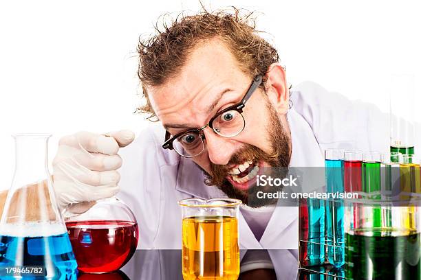 Mad 과학자 좌절감을 미친 과학자에 대한 스톡 사진 및 기타 이미지 - 미친 과학자, 분석-보기, STEM-주제