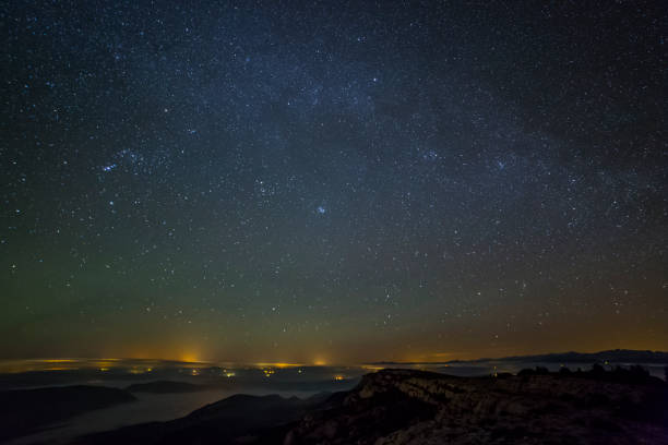 istock Winter milky way in Serra Del Montsec, Lleida, Spain 1794659453