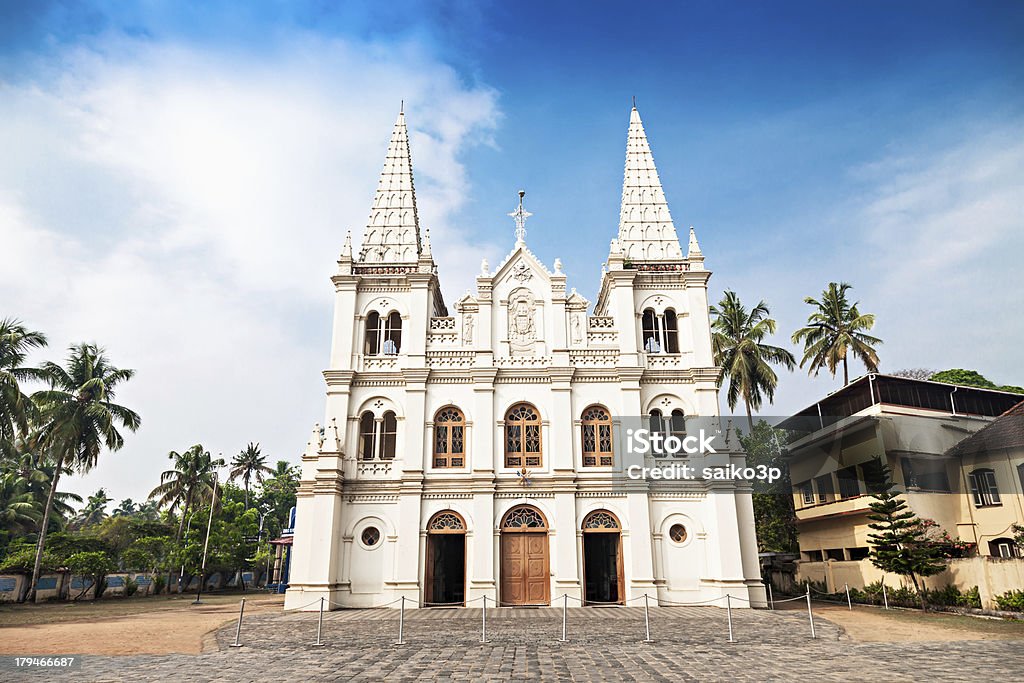 Lovely portrait of the Santa Cruz Basilica Santa Cruz Basilica in Cochin, Kerala, India Kochi - India Stock Photo