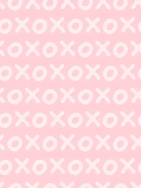 Vector illustration of Seamless vector pattern with xoxo text. Valentine's day background, cover template.