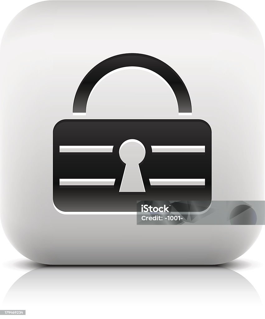 자물쇠 팻말 스쿱에 스퀘어 아이콘크기 웹 인터넷 블랙 그림 문자 버튼을 - 로열티 프리 0명 벡터 아트