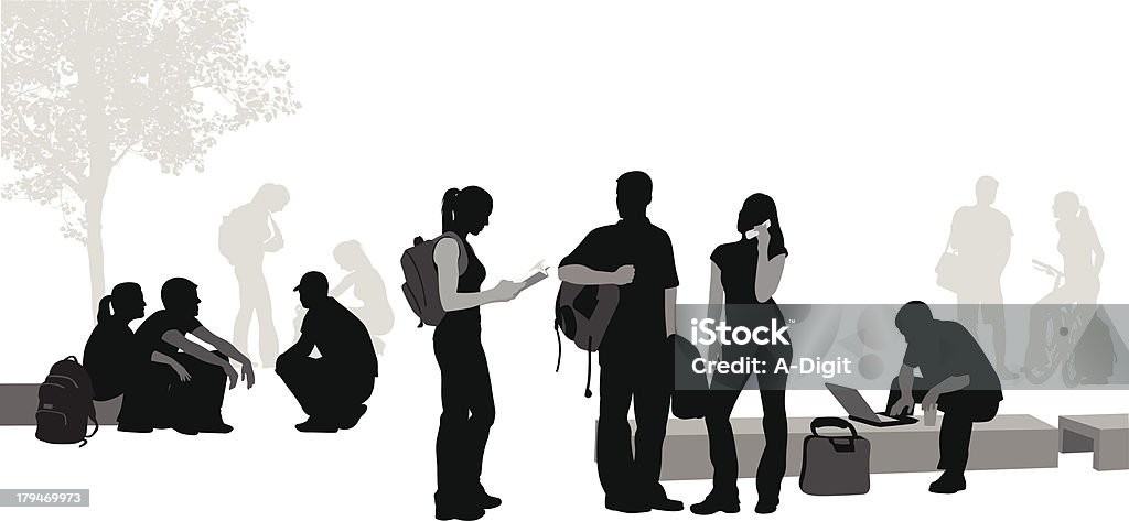 Students Together students Adult stock vector