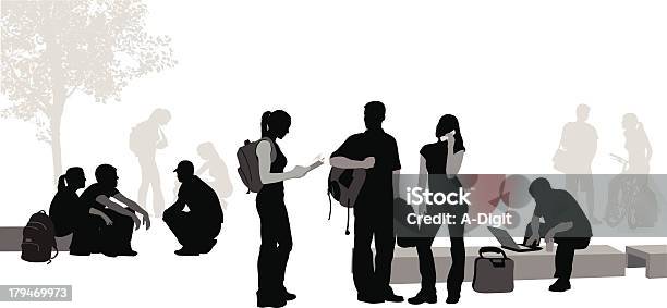 Students Together Stock Illustration - Download Image Now - Adult, Campus, Education