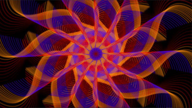 本物の魔法の催眠術の花の背景 - phantasmagoria ストックフォトと画像