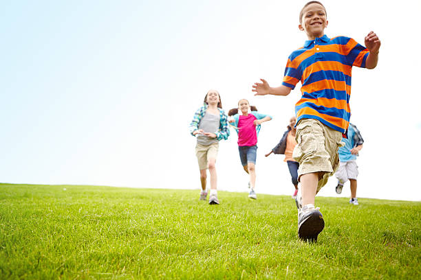istock Bounding youthfully through the park 179471242