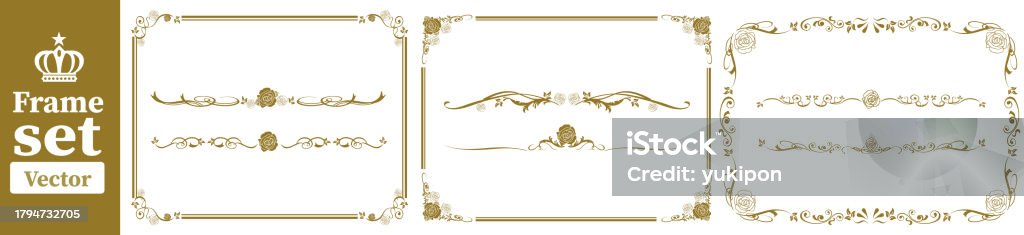 Frame Collection Abstract Frame Set Collection Decoration Vector Stock Illustration - Download ...