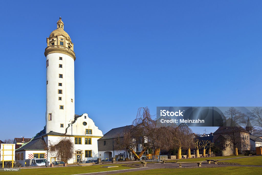 유명한 가득했다 Hoechster Schlossturm in 주저우 - 로열티 프리 주거 건물 스톡 사진