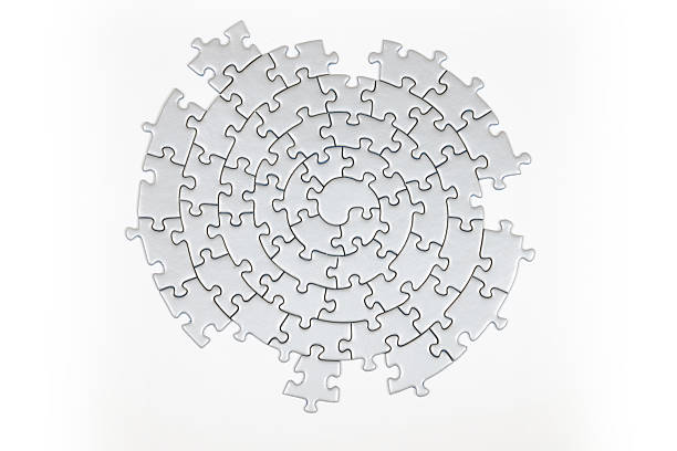 Branco'Puzzle' - fotografia de stock