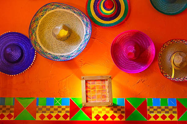 Mexican sombreros on the wall
