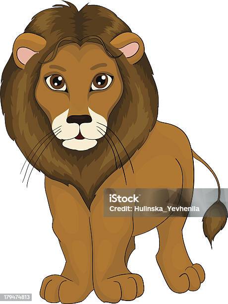 Mulher Leão Com Isolamento Sobre Um Fundo Branco - Arte vetorial de stock e mais imagens de Ameaça - Ameaça, Animal, Animal de Safari