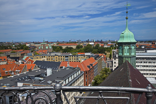 View of Copenhagen from the tower Rundetaarn, Denmark, Europe, Northern Europe