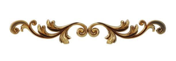 istock vintage gold baroque frame scroll, gold ornament on transparent background 1794759379