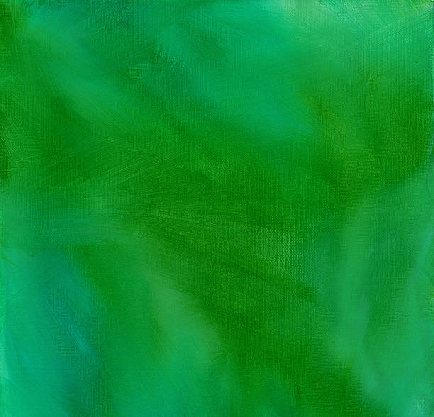 Pincel traços verde abstrato pintado fundo - fotografia de stock