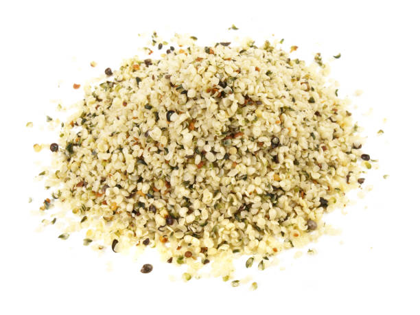 istock Shelled Hemp Seed - Healthy Nutrition isolated on white Background 1794780474
