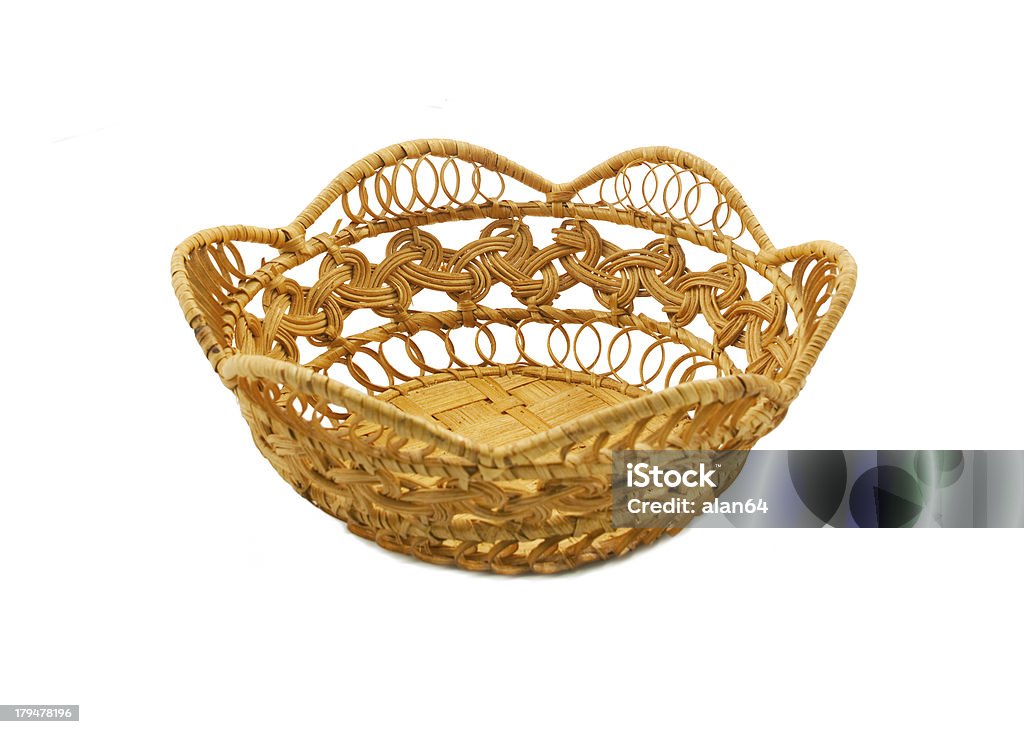 wicker basket wicker basket Isolated on white background Basket Stock Photo