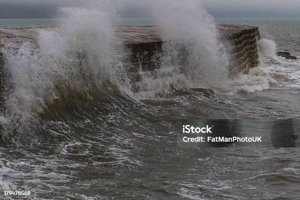 Lyme Regis Cobb 1 Stock Photo - Download Image Now - Bay of Water, Breaking, British Culture