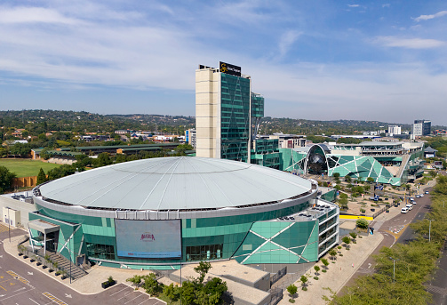 Time Square Casino featuring a cinema, The Marlot Hotel and restaurants and is part of Sun International group in Menlyn Park, Pretoria, Tshwane.