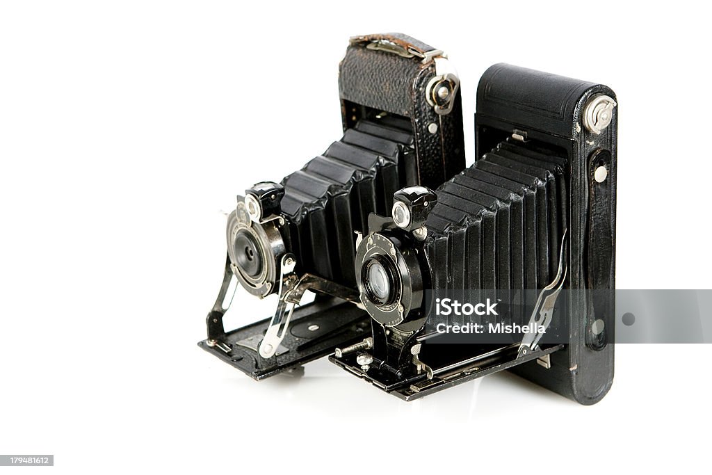 Vintage ripiegare telecamere - Foto stock royalty-free di Antico - Vecchio stile