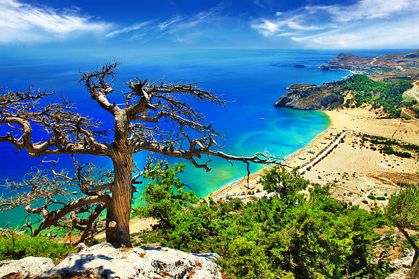 fantastic beaches of Greece - Tsambika bay on Rhodes island