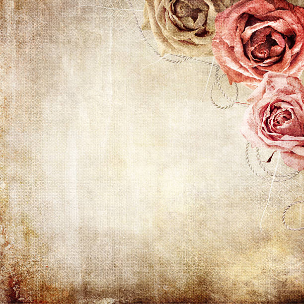 istock Weathered wedding card with roses 179483408