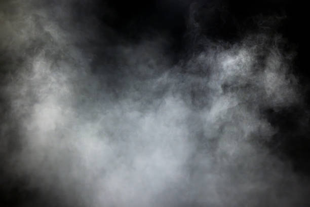 istock Dry white ice smoke clouds fog empty stage textured. 1794847171
