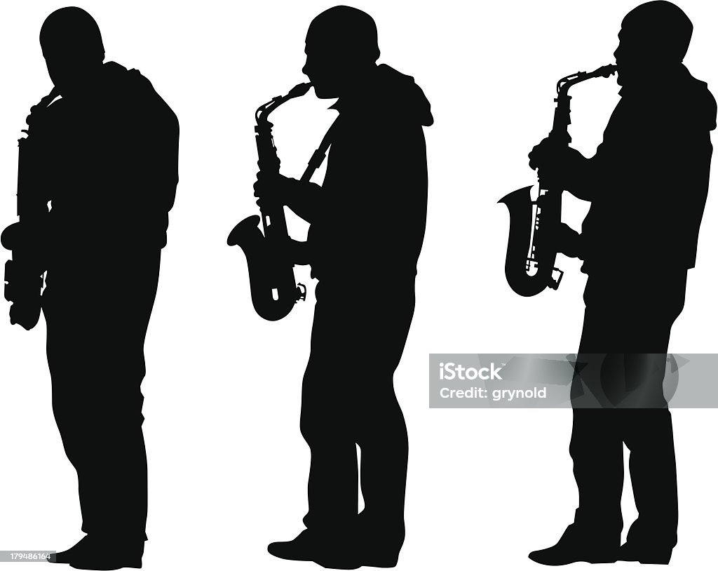 Saxophon Mann - Lizenzfrei Saxophonist Vektorgrafik