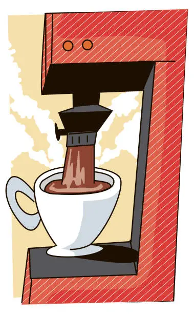 Vector illustration of coffee machine