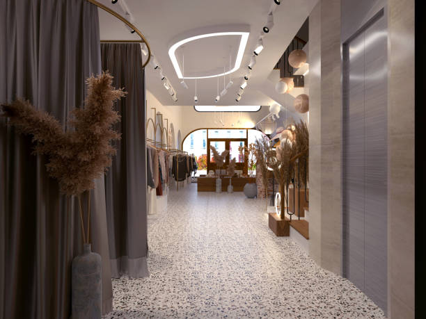 istock modern fashion shop interior, 3d render 1794885970