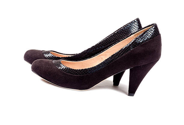 istock Black Suede Pumps Isolated on White 179490112