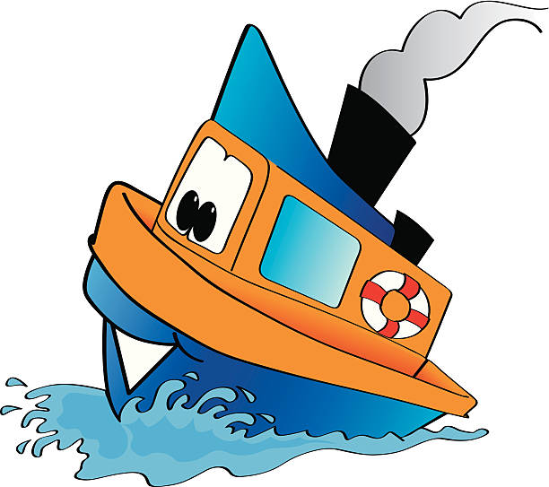 Cartoon Of The Tug Boat Stock Photos, Pictures & Royalty-Free Images