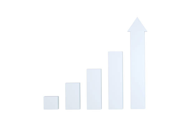 white stair step to growth success, 3d rendering,  progress way isolated on white background
