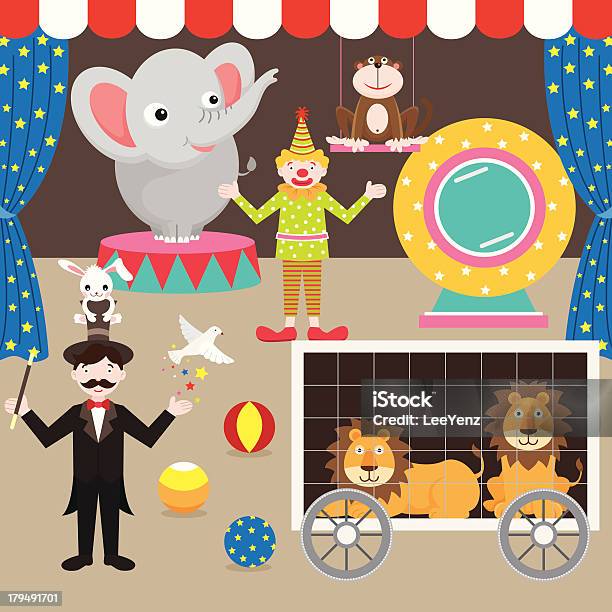 Circus Elements Set Stock Illustration - Download Image Now - Activity, Animal, Arts Culture and Entertainment