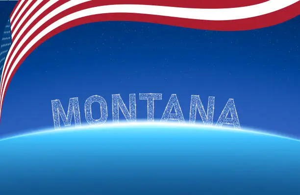 Vector illustration of State of the United States —Montana