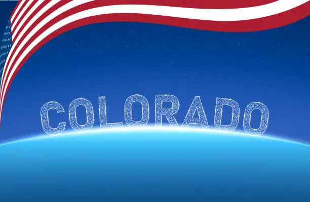 Vector illustration of State of the United States —Colorado