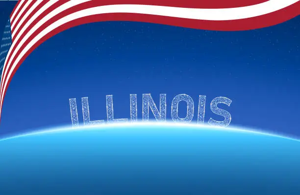 Vector illustration of State of the United States —Illinois