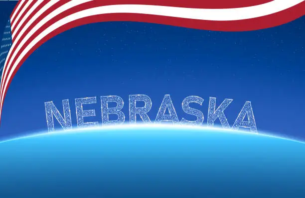 Vector illustration of State of the United States —Nebraska