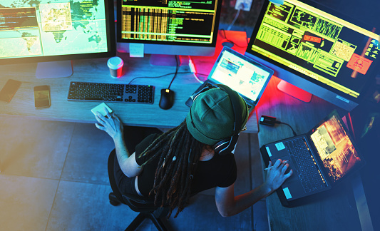 Hack Computer Jobs Coding Hacker Woman Programmer And Computer Work For Cybersecurity ...