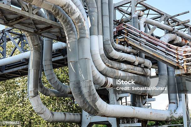 Old Heating Pipes Stock Photo - Download Image Now - Air Conditioner, Building Exterior, Built Structure