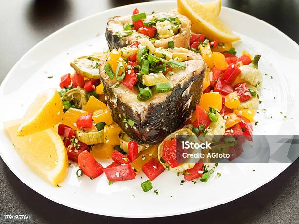 Dinner Stock Photo - Download Image Now - Baked, Brown, Citrus Fruit