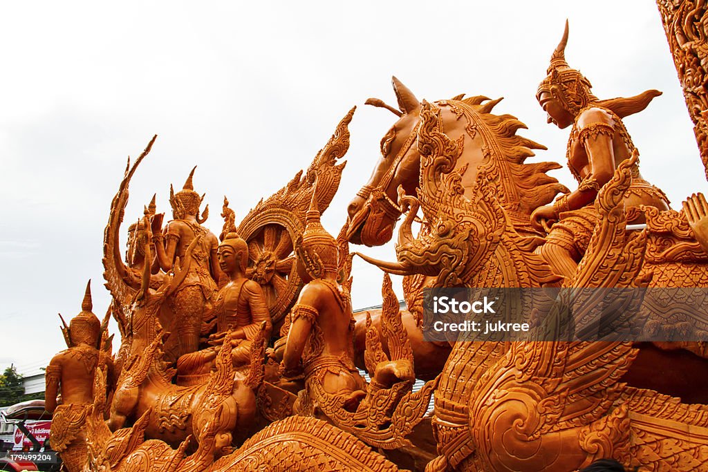 Thai candela festival di buddha in Ubonratchathani città in Tailandia. - Foto stock royalty-free di Angelo