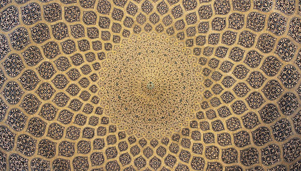 ispahan dome décoration (iran) - culture perse photos et images de collection