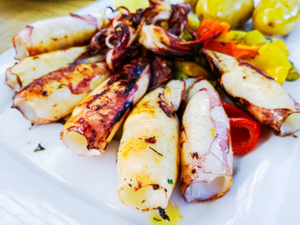 istock Thai food fried Oegopsida on a plate 1795008590