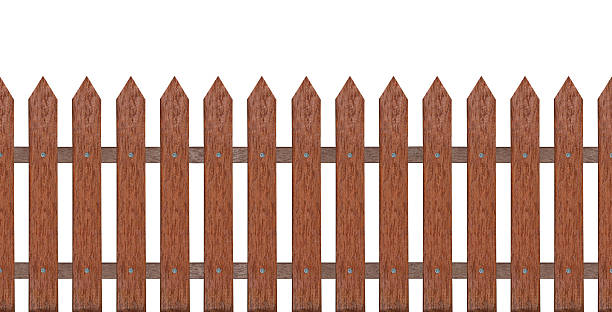 istock traditional fence background on white 179501393
