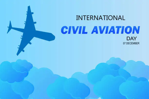 Vector illustration of International Civil Aviation Day