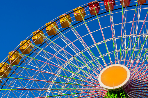 Christmas decoration  large ferris wheel, Vigo, Pontevedra province,  Galicia, Spain.